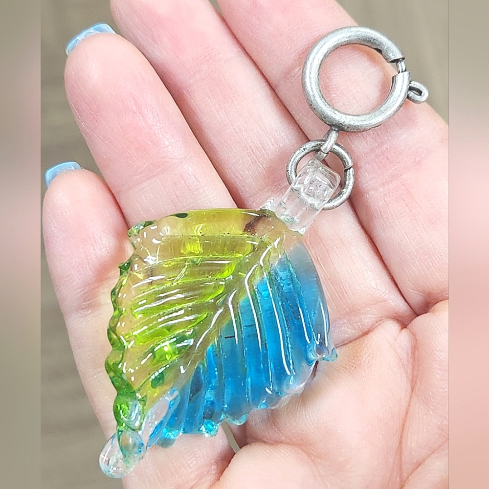 Anthropologie Colorful Lucite Leaf Charm RARE